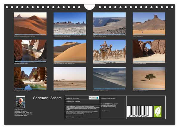 Produktbild: Sehnsucht Sahara (Wandkalender 2026 DIN A4 quer), CALVENDO Monatskalender