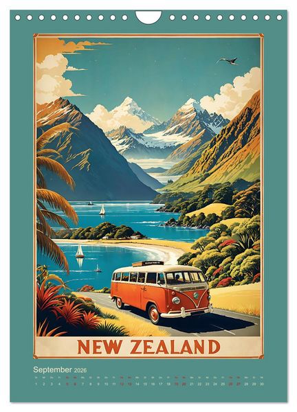 Produktbild: World Travel Poster - nostalgische Reise um die Welt (Wandkalender 2026 DIN A4 hoch), CALVENDO Monatskalender