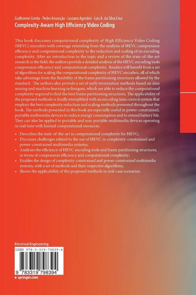 Produktbild: Complexity-Aware High Efficiency Video Coding