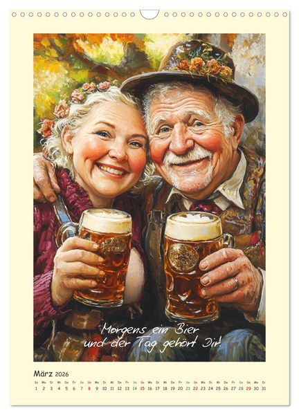 Produktbild: Bier, B&auml;uche, Spr&uuml;che. Spa&szlig; mit Hopfen und Malz (Wandkalender 2026 DIN A3 hoch), CALVENDO Monatskalender