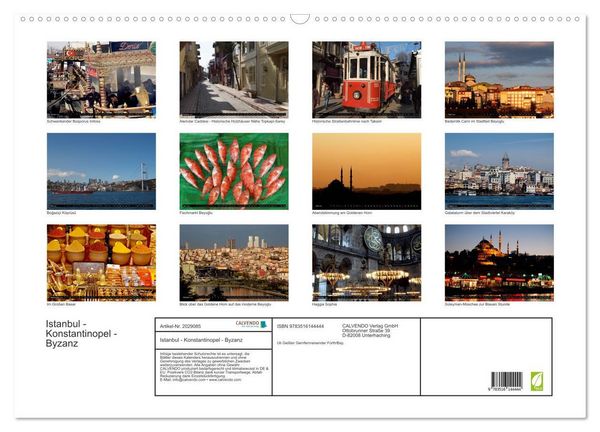 Produktbild: Istanbul - Konstantinopel - Byzanz (Wandkalender 2026 DIN A2 quer), CALVENDO Monatskalender