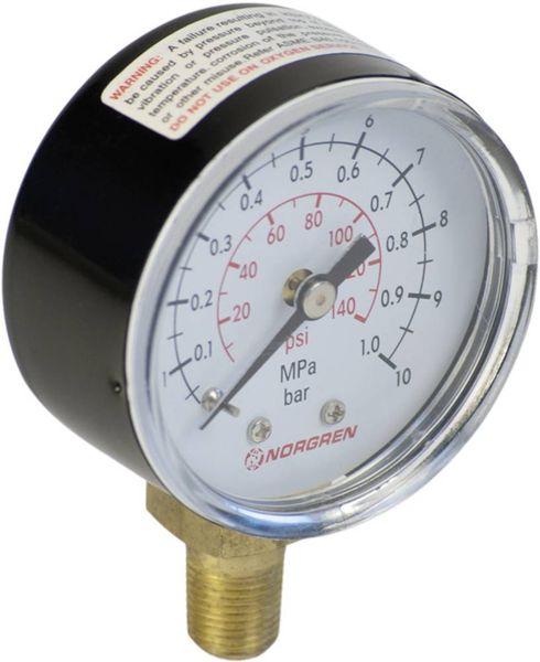 IMI NORGREN Manometer 18-013-013 Anschluss (Manometer): Rückseite 0 bis 10 bar Außengewinde R1/8 1 St.