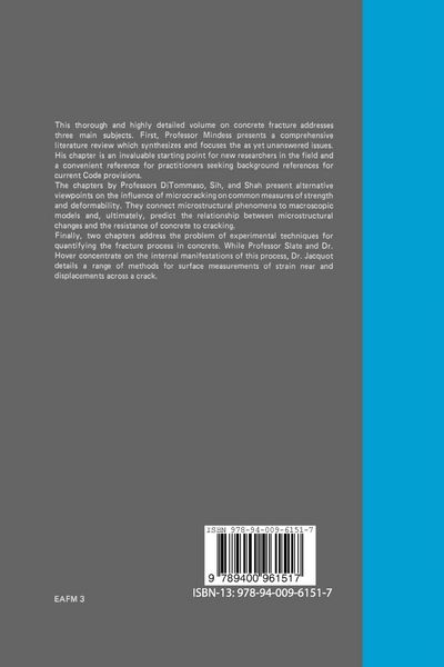 Produktbild: Fracture mechanics of concrete: Material characterization and testing