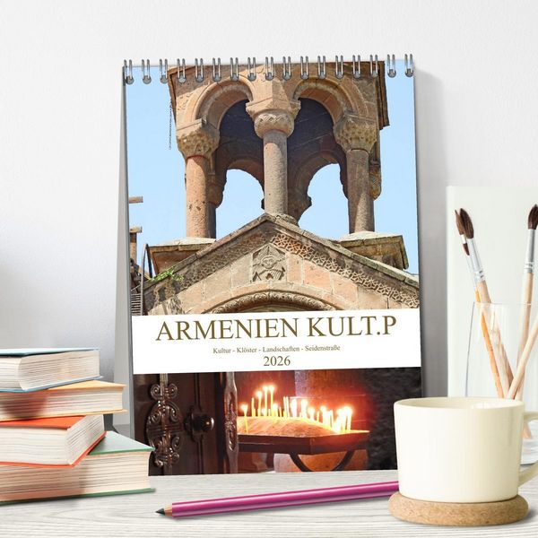 Produktbild: Armenien KULT.P - Kultur - Kl&ouml;ster - Landschaften - Seidenstra&szlig;e (Tischkalender 2026 DIN A5 hoch), CALVENDO Monatskalender
