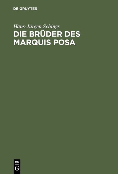 Produktbild: Die Br&uuml;der des Marquis Posa