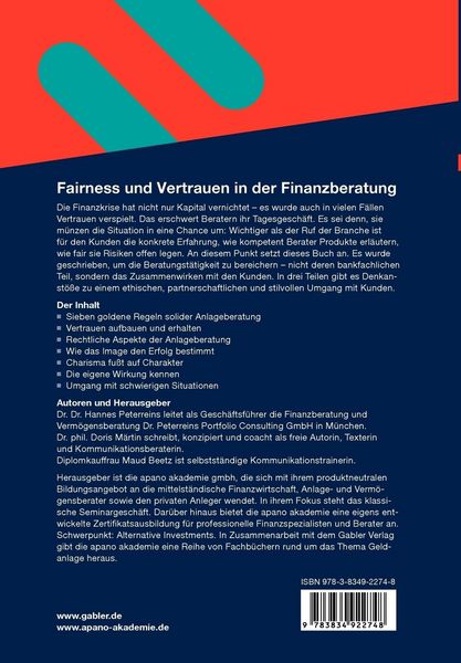 Produktbild: Fairness und Vertrauen in der Finanzberatung