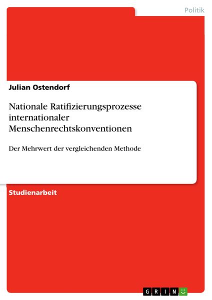 Produktbild: Nationale Ratifizierungsprozesse internationaler Menschenrechtskonventionen