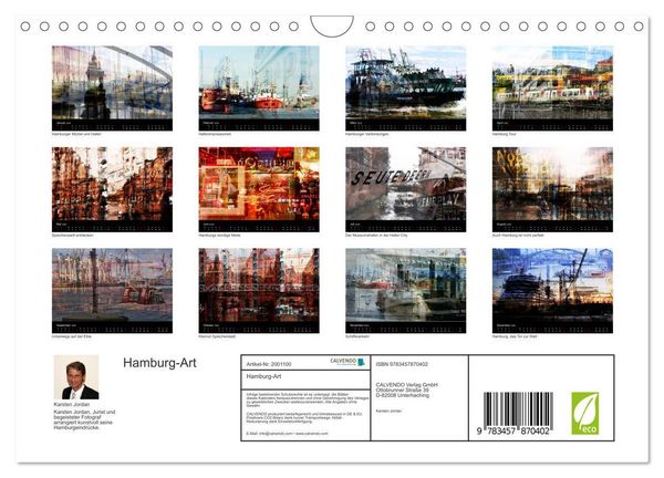 Produktbild: Hamburg-Art (Wandkalender 2026 DIN A4 quer), CALVENDO Monatskalender