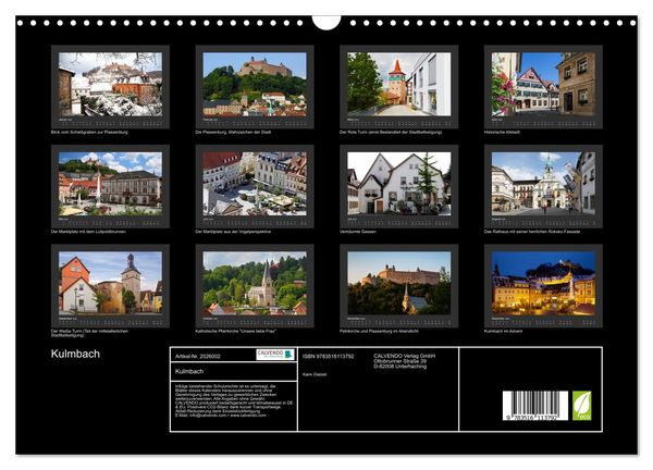 Produktbild: Kulmbach (Wandkalender 2026 DIN A3 quer), CALVENDO Monatskalender
