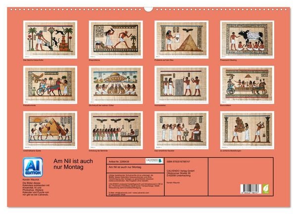 Produktbild: Am Nil ist auch nur Montag (Wandkalender 2027 DIN A2 quer), CALVENDO Monatskalender