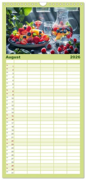 Produktbild: Familienplaner 2026 - Vitamine im &Uuml;berfluss mit 5 Spalten (Wandkalender, 21 x 45 cm) CALVENDO