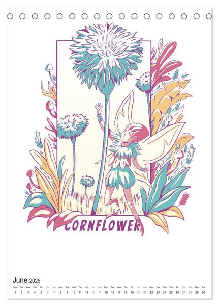 Produktbild: Enchanted World of Flowers (Desk Calendar 2026 DIN A5 portrait), CALVENDO 12 Month DeskCalendar