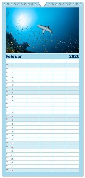 Produktbild: Familienplaner 2026 - Faszinierende Meereswelt der Malediven mit 5 Spalten (Wandkalender, 21 x 45 cm) CALVENDO