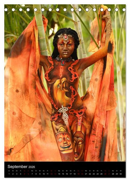 Produktbild: Equatorial Guinea Bodypainting Festival "Origins" (Tischkalender 2026 DIN A5 hoch), CALVENDO Monatskalender