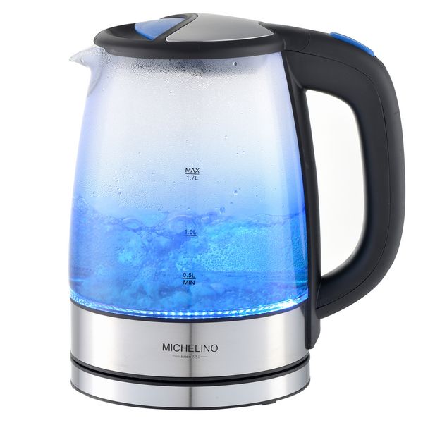 Produktbild: Michelino Wasserkocher Glas 1,7 Liter Michelino Wasserkocher Glas 1,7 Liter Michelino