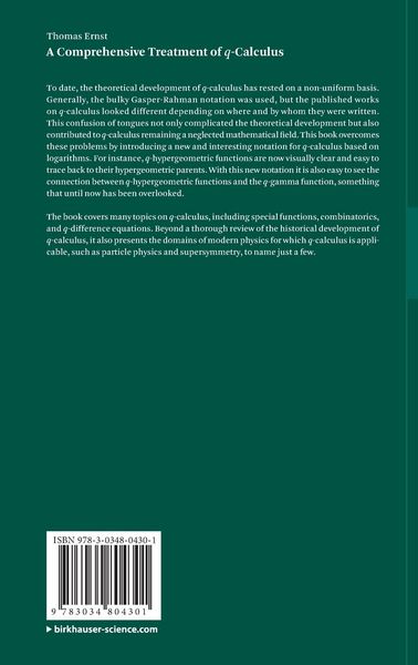 Produktbild: A Comprehensive Treatment of q-Calculus