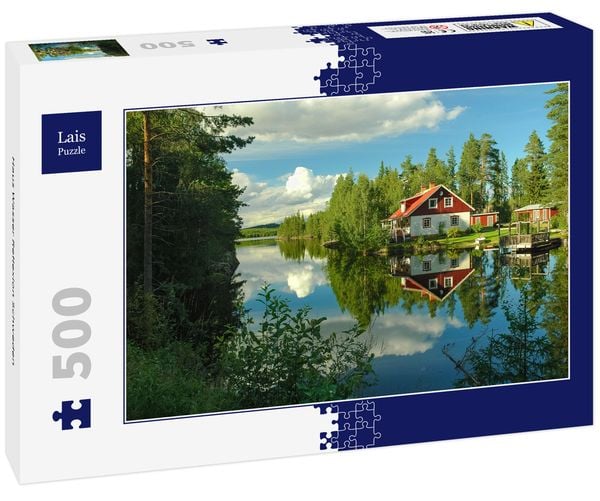 Lais Puzzle Haus Wasser Reflexion Schweden 500 Teile