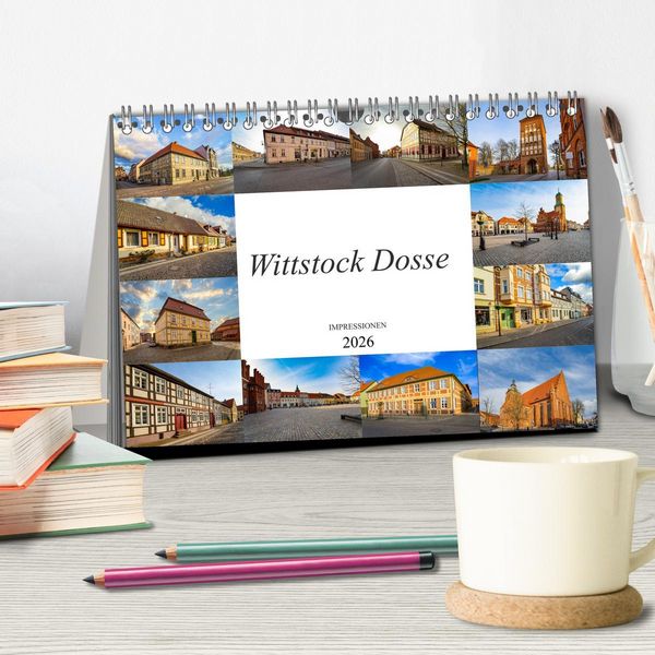 Produktbild: Wittstock Dosse Impressionen (Tischkalender 2026 DIN A5 quer), CALVENDO Monatskalender