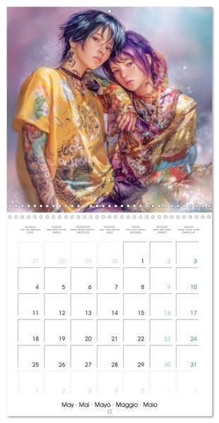 Produktbild: Women with tattoos - Inspired by Asia and the Manga style (Wall Calendar 2026 12 &times; 12 Inch) CALVENDO 12 Month Wall Calendar