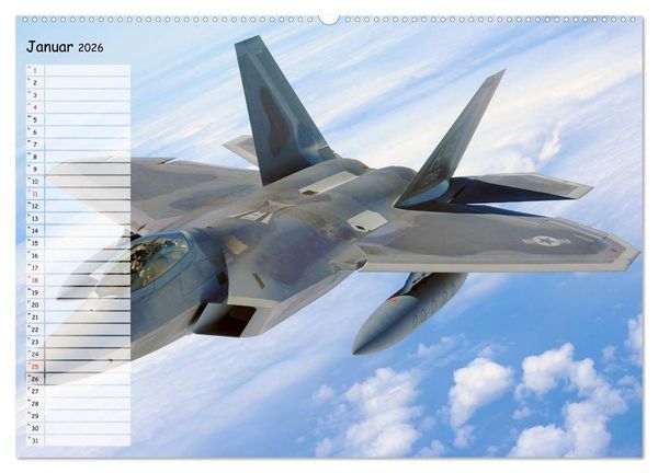 Produktbild: Luftwaffe. Kampfflugzeuge der USA (Wandkalender 2026 DIN A2 quer), CALVENDO Monatskalender