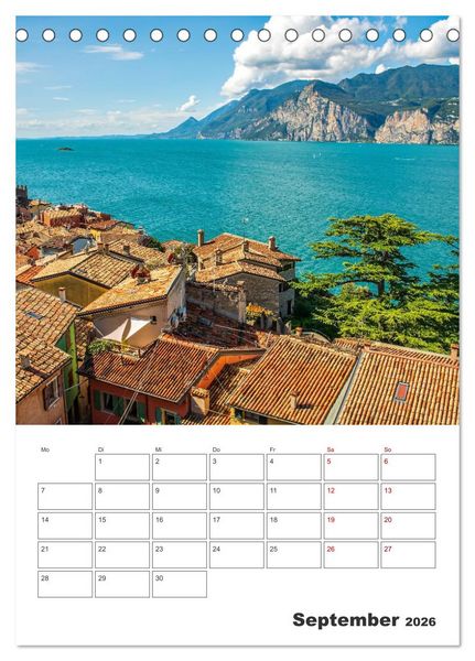 Produktbild: Malcesine am Gardasee - Impressionen (Tischkalender 2026 DIN A5 hoch), CALVENDO Monatskalender