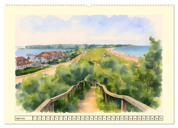 Produktbild: Entlang der deutschen Ostseek&uuml;ste (hochwertiger Premium Wandkalender 2026 DIN A2 quer), Kunstdruck in Hochglanz