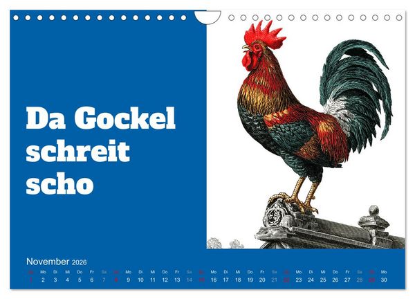 Produktbild: Gria&szlig; Eich! Bayern Kalender mit Dialekt und Mundart (Wandkalender 2026 DIN A4 quer), CALVENDO Monatskalender
