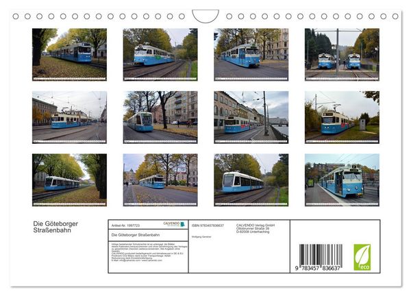 Produktbild: Die G&ouml;teborger Stra&szlig;enbahn (Wandkalender 2026 DIN A4 quer), CALVENDO Monatskalender