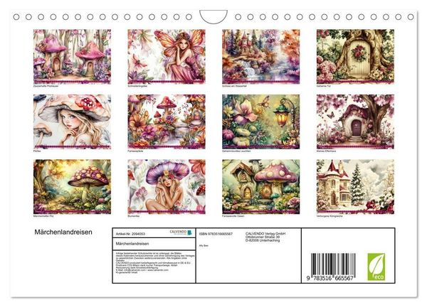 Produktbild: M&auml;rchenlandreisen (Wandkalender 2026 DIN A4 quer), CALVENDO Monatskalender