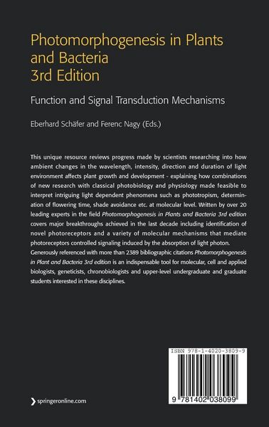 Produktbild: Photomorphogenesis in Plants and Bacteria