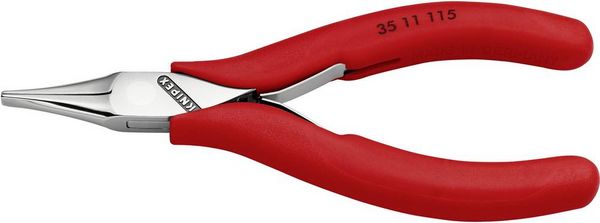 Produktbild: Knipex 35 11 115 Elektronik- u. Feinmechanik Flachzange Gerade Werkzeugstahl 115mm