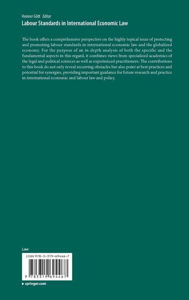 Produktbild: Labour Standards in International Economic Law