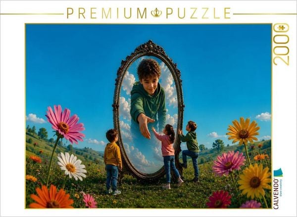 CALVENDO Puzzle Durch den Spiegel | 2000 Teile Lege-Größe 90 × 67 cm Foto-Puzzle für glückliche Stunden