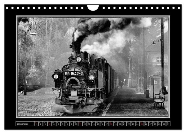 Produktbild: Unter Dampf - Mit der Pre&szlig;nitztalbahn durchs Erzgebirge (Wandkalender 2026 DIN A4 quer), CALVENDO Monatskalender
