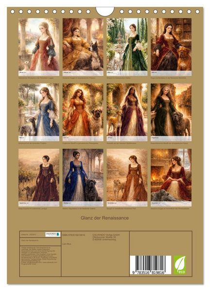 Produktbild: Glanz der Renaissance (Wandkalender 2027 DIN A4 hoch), CALVENDO Monatskalender