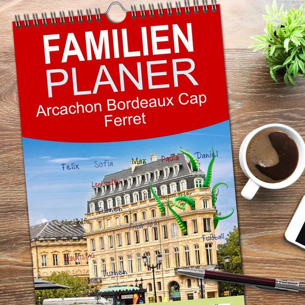 Produktbild: Familienplaner 2026 - Arcachon Bordeaux Cap Ferret mit 5 Spalten (Wandkalender, 21 x 45 cm) CALVENDO