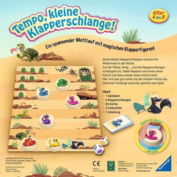Produktbild: Tempo, kleine Klapperschlange! - Kinderspiel ab 4 Jahre