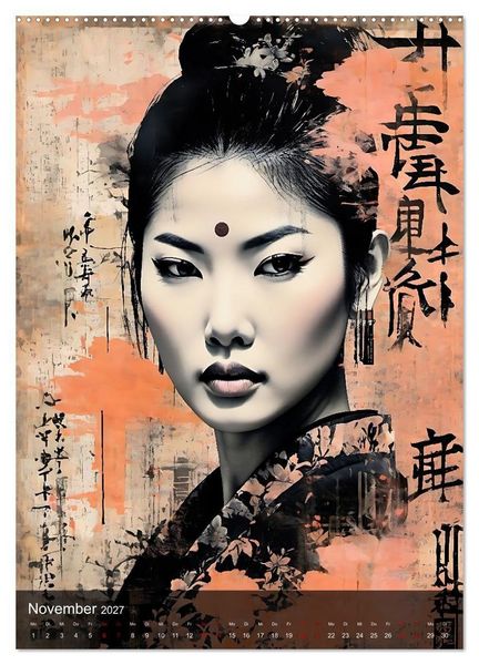 Produktbild: Geisha - Asian Spirit (Wandkalender 2027 DIN A2 hoch), CALVENDO Monatskalender