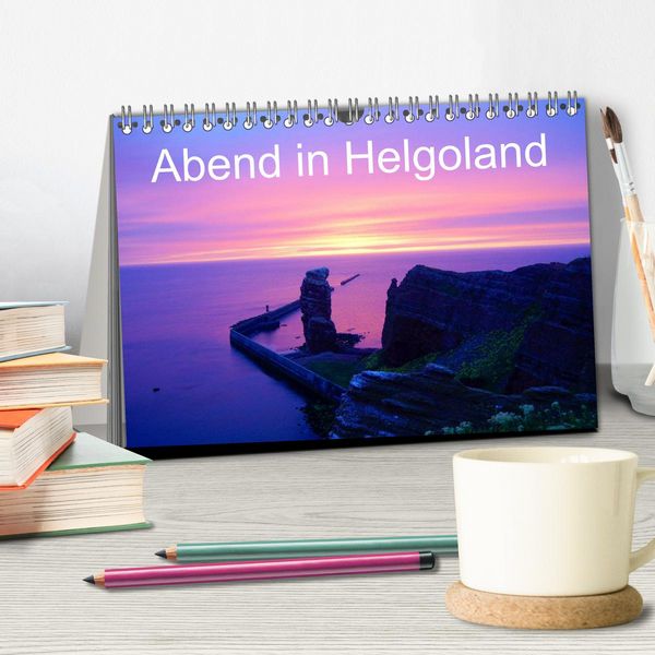 Produktbild: Abend in Helgoland (Tischkalender 2026 DIN A5 quer), CALVENDO Monatskalender