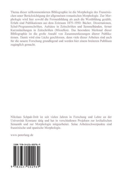Produktbild: Bibliographische Materialien zur franz&ouml;sischen Morphologie