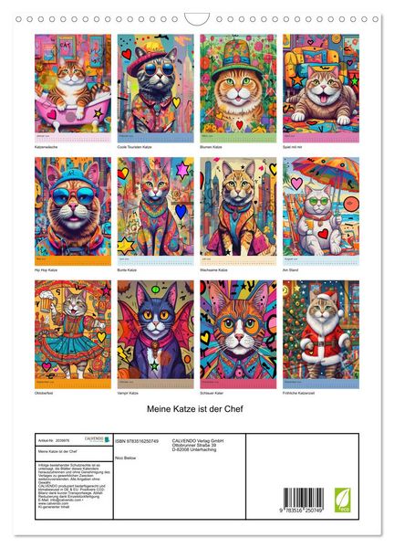 Produktbild: Meine Katze ist der Chef (Wandkalender 2026 DIN A3 hoch), CALVENDO Monatskalender