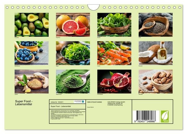Produktbild: Super Food - Lebensmittel (Wandkalender 2026 DIN A4 quer), CALVENDO Monatskalender