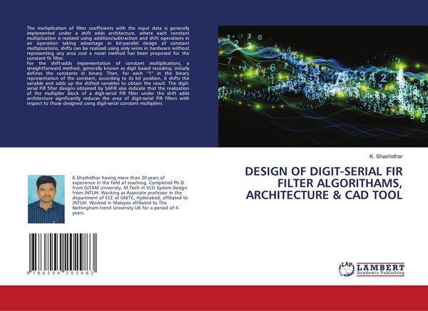 Produktbild: DESIGN OF DIGIT-SERIAL FIR FILTER ALGORITHAMS, ARCHITECTURE & CAD TOOL
