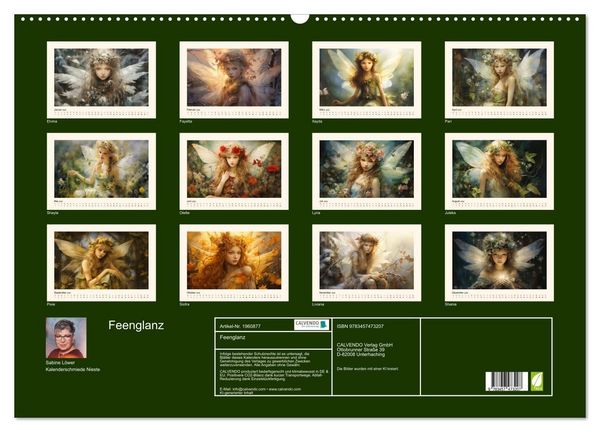 Produktbild: Feenglanz (Wandkalender 2026 DIN A2 quer), CALVENDO Monatskalender