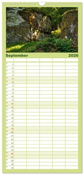 Produktbild: Familienplaner 2026 - Felsenburg Rotenhan mit 5 Spalten (Wandkalender, 21 x 45 cm) CALVENDO