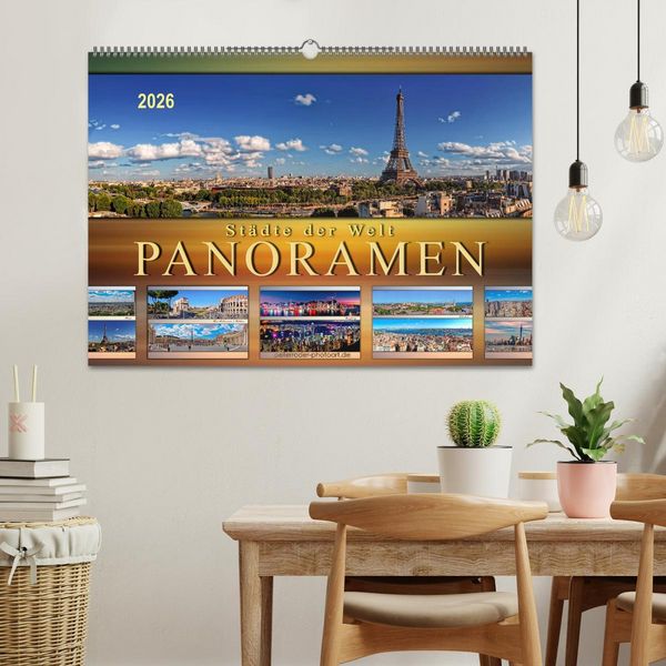 Produktbild: St&auml;dte der Welt, Panoramen (Wandkalender 2026 DIN A2 quer), CALVENDO Monatskalender