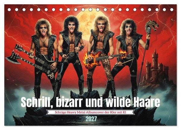 Produktbild: Schrill, bizarr und wilde Haare (Tischkalender 2027 DIN A5 quer), CALVENDO Monatskalender