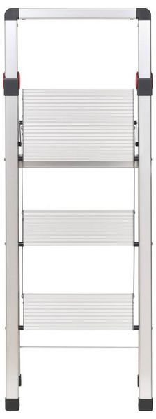 Produktbild: TOOLCRAFT TO-10104639 Aluminiumlegierung Doppel-Stufentritt klappbar, Montage ohne Werkzeug Silber EN 14183 3.9 kg