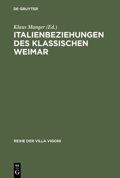 Produktbild: Italienbeziehungen des klassischen Weimar