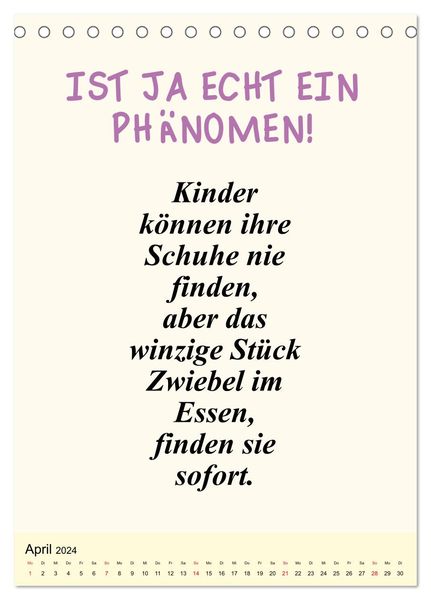 'SprücheKalender. Lustiges für die Familie! (Tischkalender 2024 DIN A5